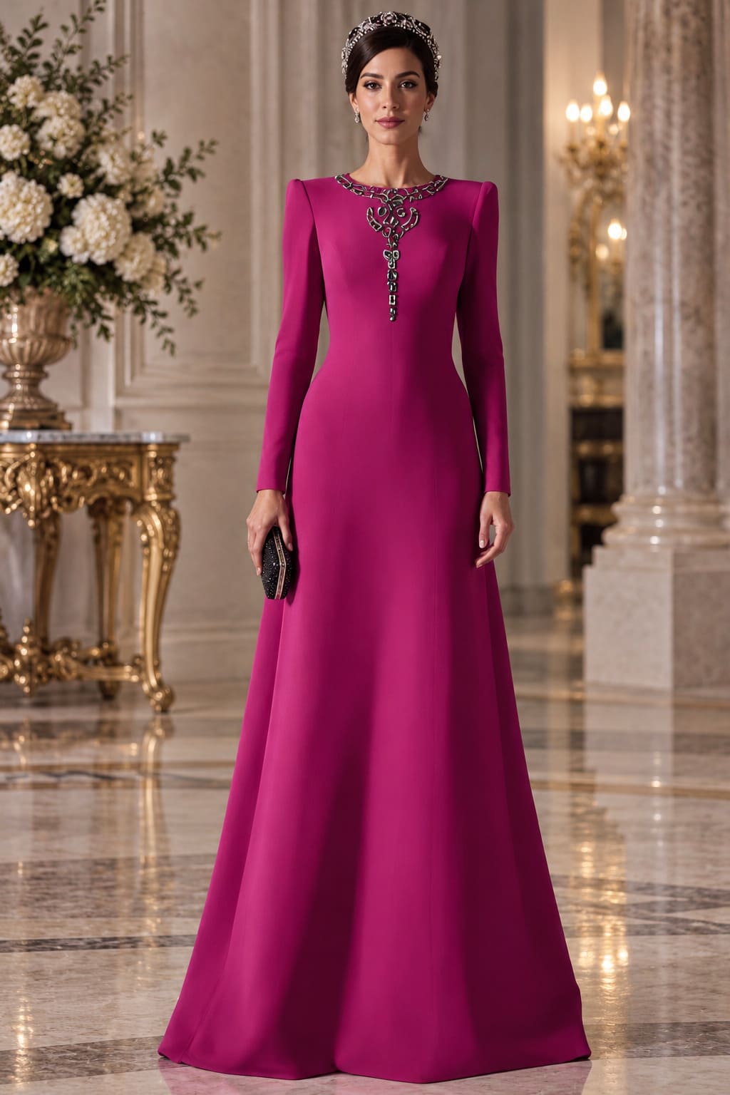 Robe Rose Fuchsia Cintrée Pour Invitation Au Mariage – Amaryllis