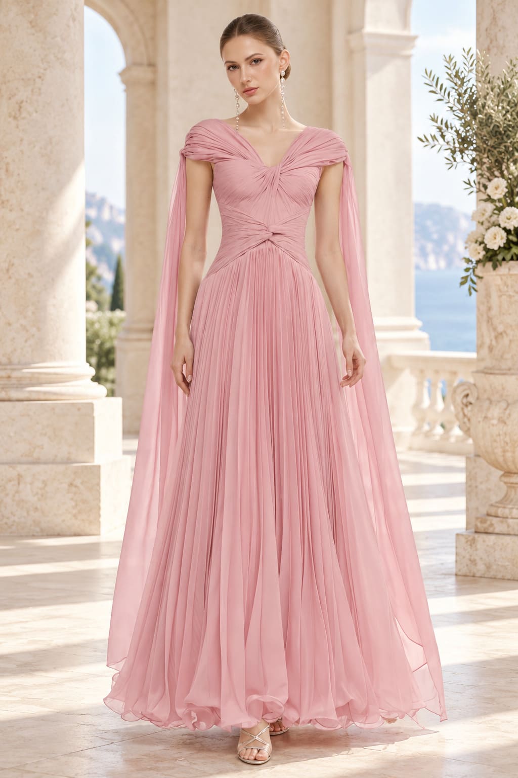 Robe Rose Poudré Invitée Mariage – Mahé