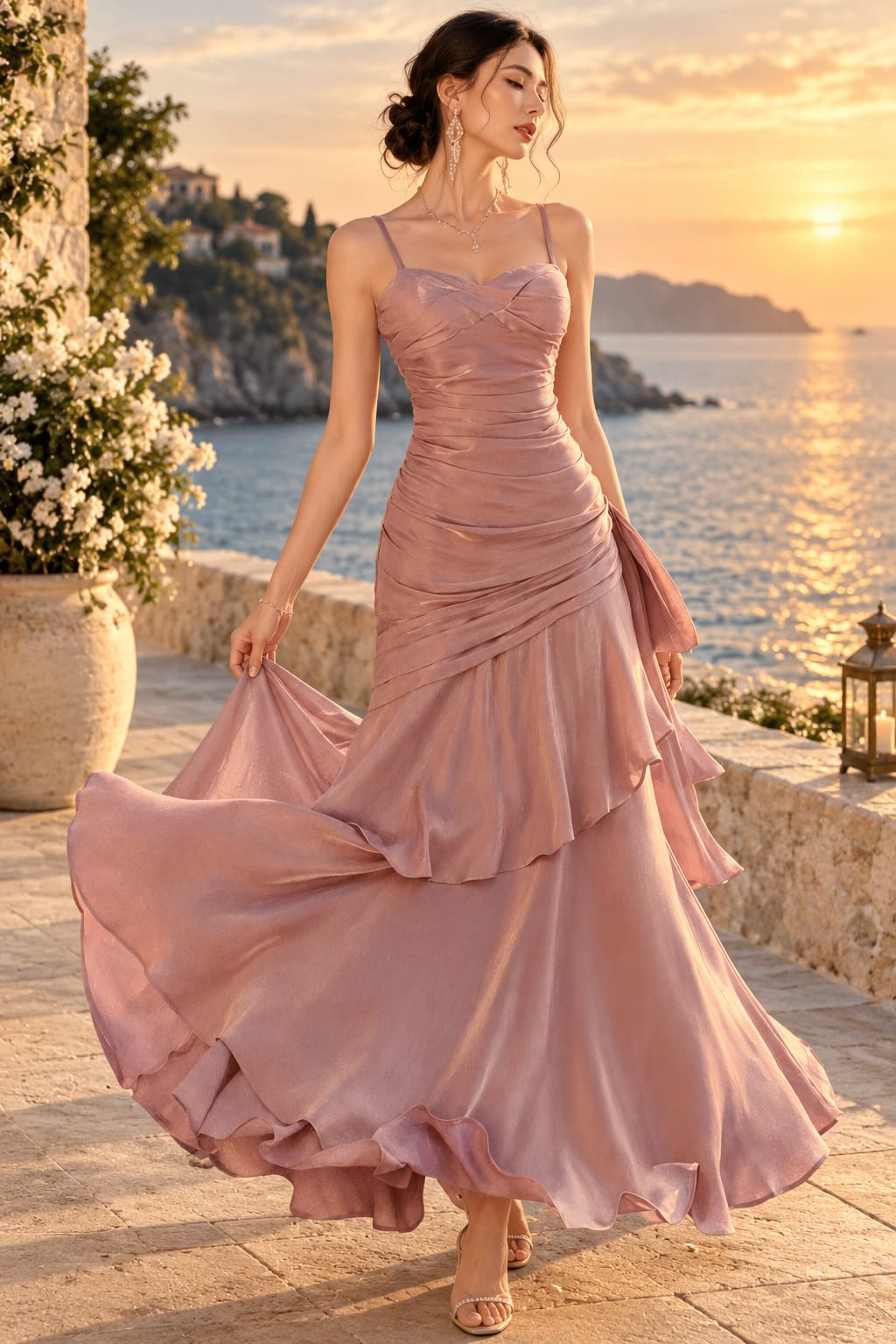 Robe Vieux Rose Longue – Anouk